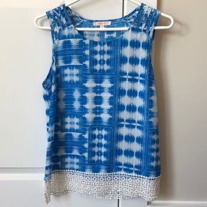Skies Are Blue- Small Sleeveless Tank Blue